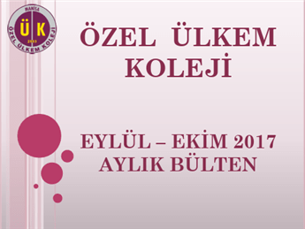 Eylül-Ekim 2017