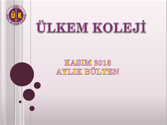 Kasım 2018 Bülten